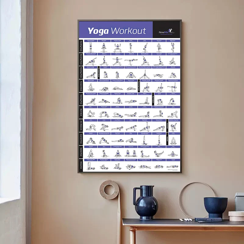 Bodybuilding Body Exercise Stretching Yoga Suspension Workout Posters Canvas Painting Fitness Wall Art For Gym Home Decoration