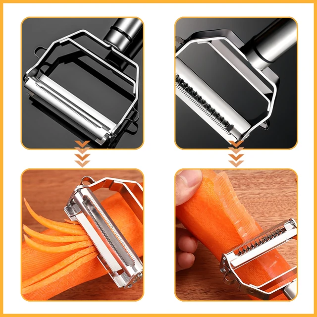 Vegetable Peeler Multifunctional Fruit And Vegetable Peeler Steel Grater Julienne Carrot Potato Cucumber Peeler Kitchen Gadget 2