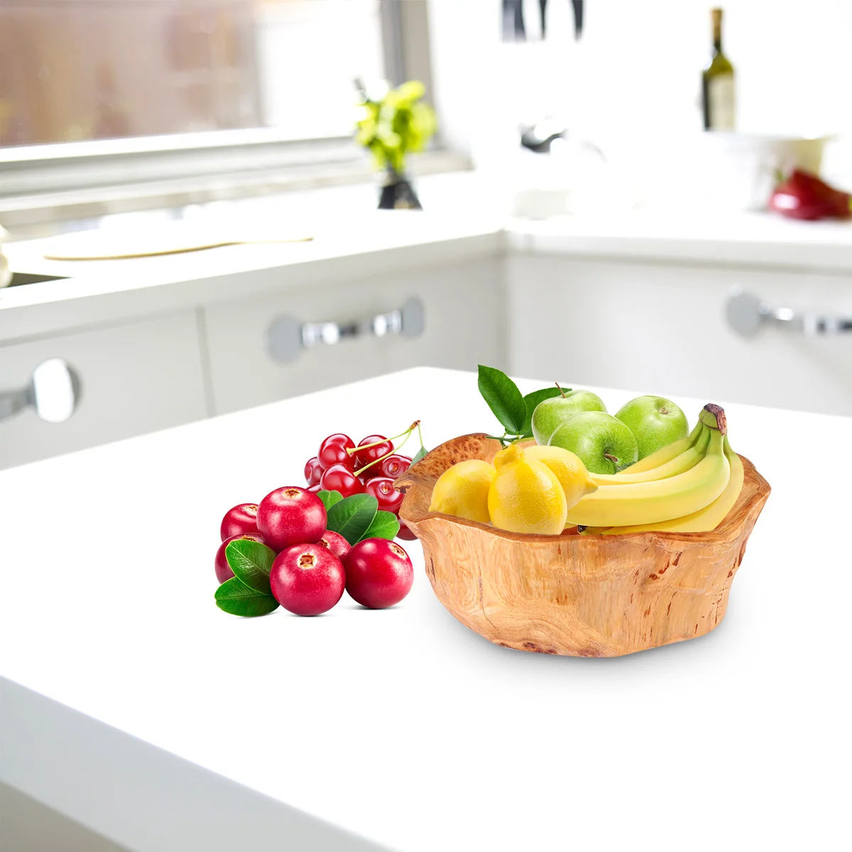 Wood Fruit Plate Storage Tray Wooden Snack Platter Dessert Tray Kitchen Serving Plates Bar Tableware 15Pcs