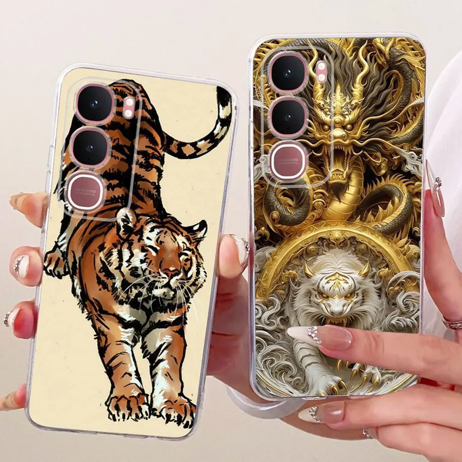 Luxury Dragon Cartoon Soft Clear Silicone Phone Case Cover - Cool Protective Shell
