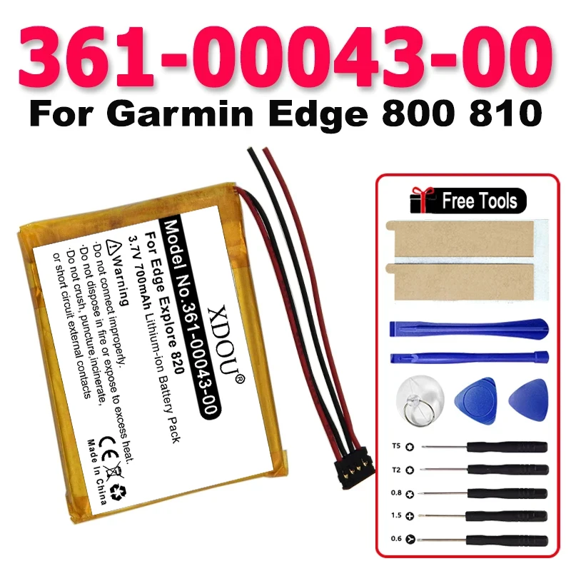 Nova bateria de alta qualidade 361-00043-00 para garmin edge explore 820 520 500 200 205 gps edge 520 plus 361-00043-00 + ferramentas