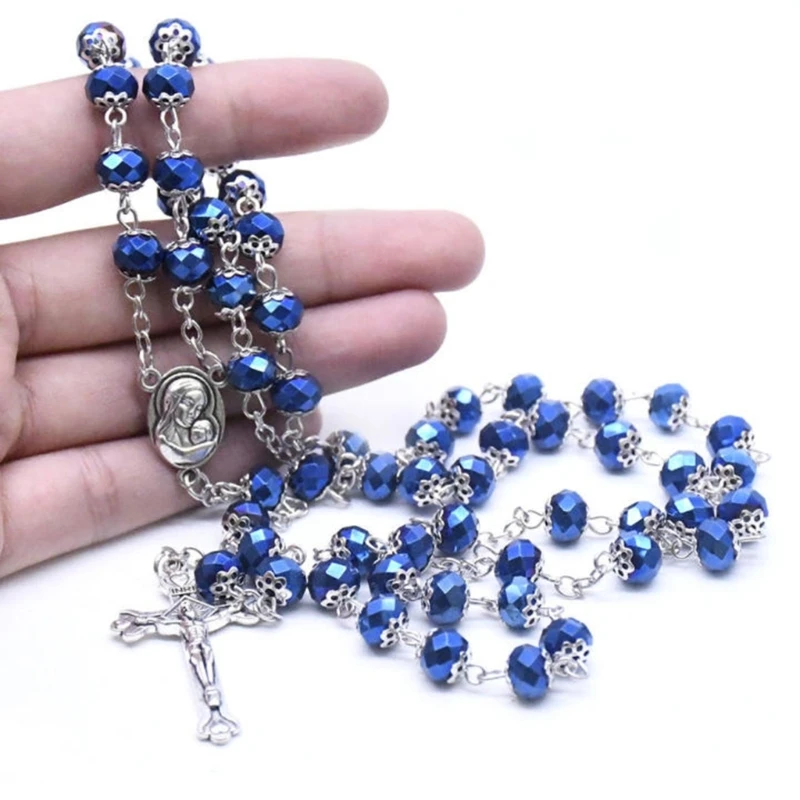 Rosary Necklace Bead Hangable Pendant for Women Men Prayer Meditation Gift
