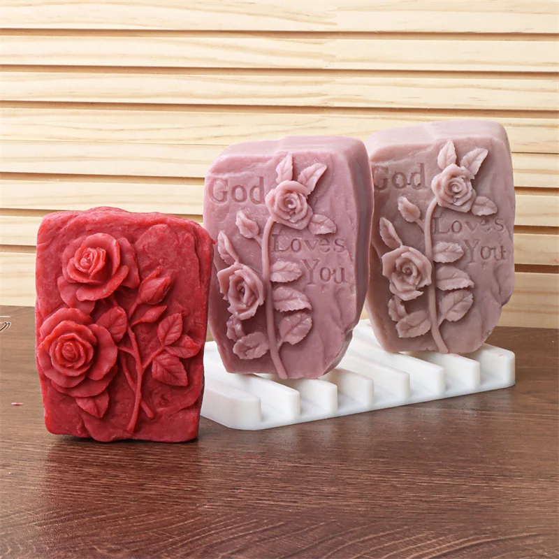 3d Round Rose Soap Silicone Mold Flowers Aromath Soap Crafts