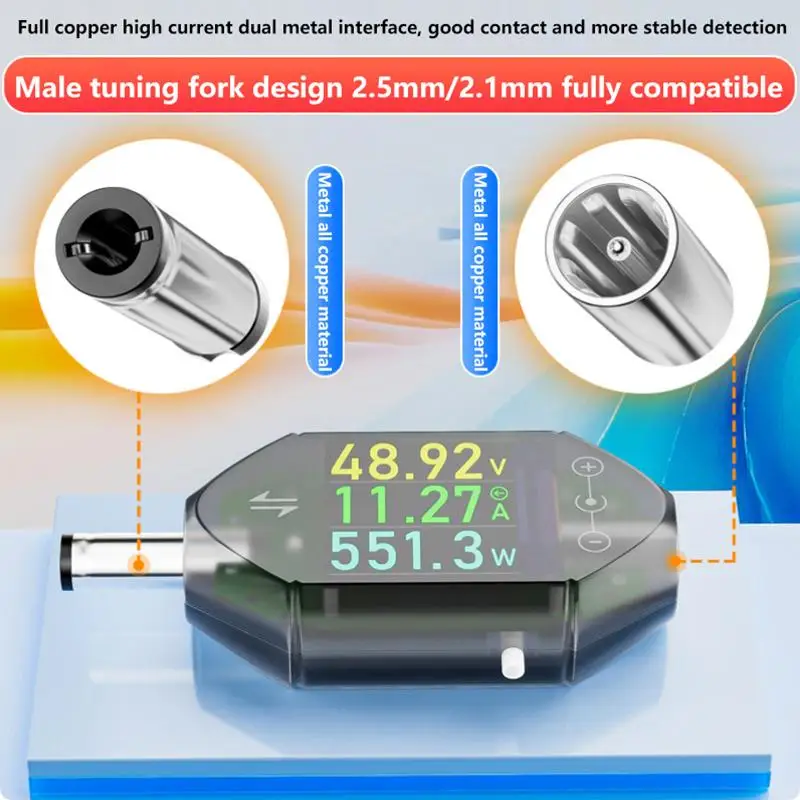 600W DC4.5-50V 최대 12A 고정밀 디지털 전압 전류 테스터 DC5.5x2.5 계측기 전력 용량 측정기 DT550