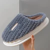 2024 New Cotton Slippers for Women Winter Indoor Home Couple Thick Bottom Warm Home Plush Slippers for Men 1
