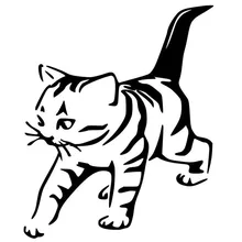 

Cute Pet Cat Kitten Window Stickers Car Styling Personality Decorative Decal Accessories 12.4*15.2CM