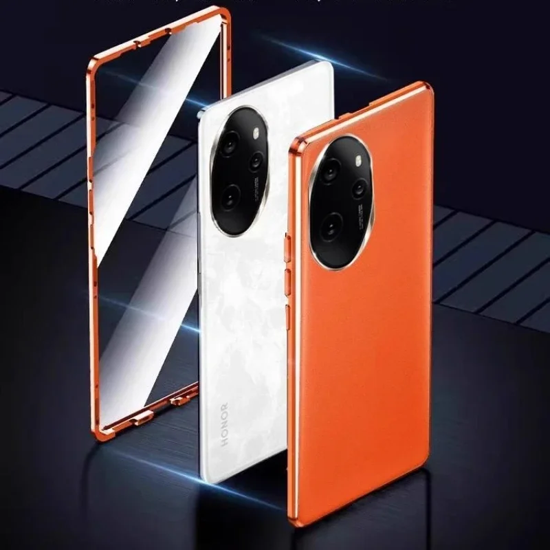 360°Full Protection Back Cover for Honor 200 100 Pro X50i 50 90 70 X40 X30 X50 Shockproof Magnetic Metla Leather Case_voghion.com