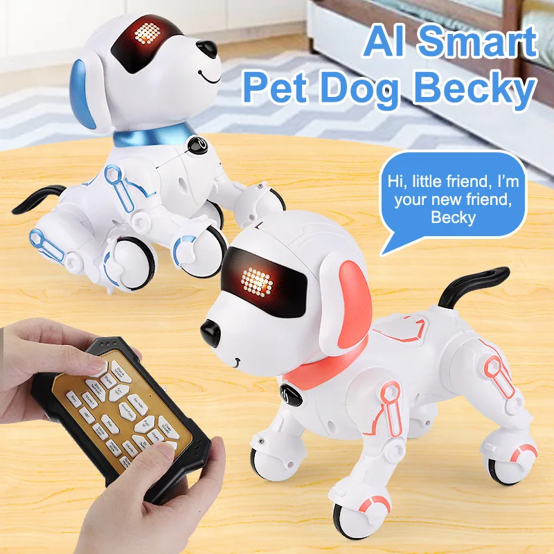 Boys And Girls Toys Children's Remote Control Intelligent Stunt Robot Dog Music Dance Bionic Programming Robot Dog Birthday Gift 2