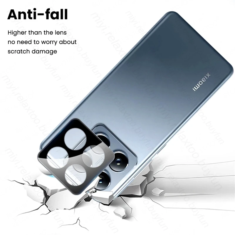 Premium Xiaomi 14TPro Case with 3D Curved Camera Protectors - 2 Pack Tempered HD Glass Lens Shield
