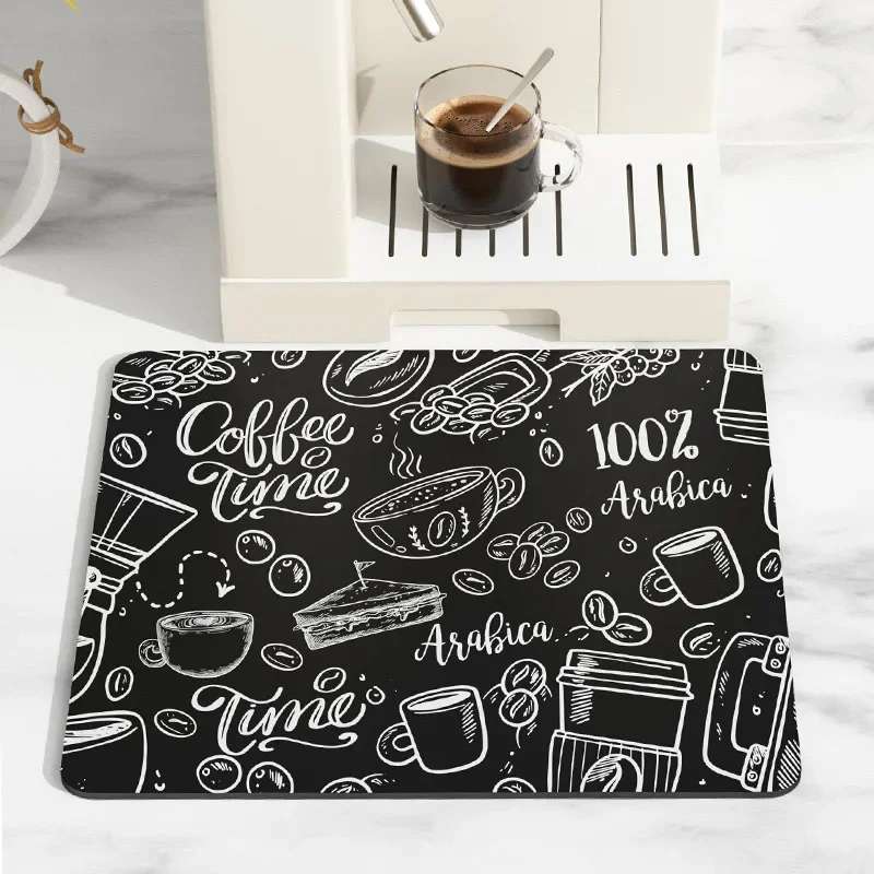 Deluxe Absorbent Countertop Dish Mat with Non-Slip Rubber Backing