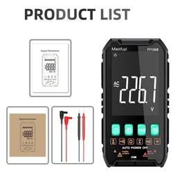 Compact Smart Digital Multimeter for Voltage, Capacitance, and Frequency Testing (FY106B)