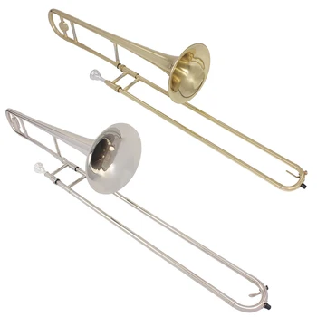 SLADE Bb Alto Trombone Brass Body Bb Nickel Plated Trombone Set with Storage Bag Professional Brass Instrument Alto Trombone