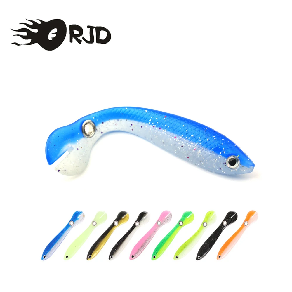 

ORJD 5pcs Soft Lures Silicone Worms Bait Jigging Wobblers Fishing Lures Artificial Swimbait Bass Carp Feeder Tackle Accessories