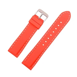 Durable Waterproof Silicone Sport Watch Band Strap - Universal Fit - 22mm (Red)