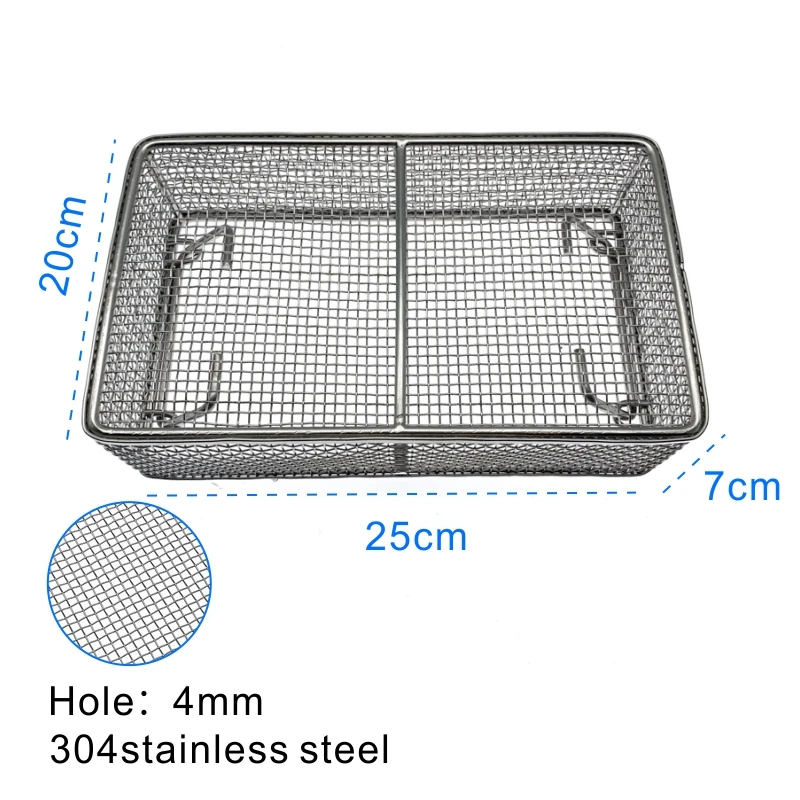 

Stainless Steel Sterilization Baskets Porous Without Lid High Temperature Autoclave Tray Tool
