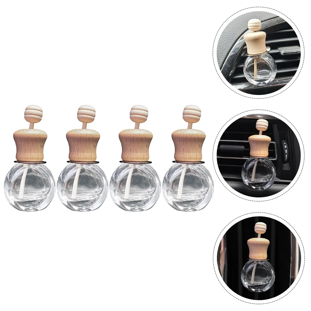 

4 Pcs Perfume Bottle Aroma Car Clip for Auto Air Fresheners Wood Car Perfume Bottle Clips Interior Clips