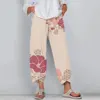 2024 New Fashion 3D Octopus Print Pocket Pants For Women Retro Home Casual Pants For Women Plus Size Elasticated Belt Pants 4