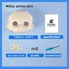 Milky White YMY Doll Replacement Head Face GSC Face Eye OB11 Elf Ear Cat Face Accessories For Obitsu 11, P9, Penny, Nendoroids 4