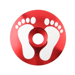 MUQZI Ultra-Light Aluminum Alloy Bike Headset Top Cap (Foot Red)