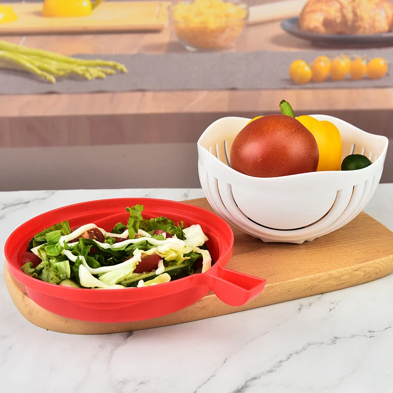 Chopper Vegetable Salad Cutter Cutting Bowl Vegetable Slices Cut Fruit for  Kitchen Tools Accessories Gadgets Kitchen Items - AliExpress