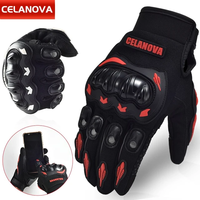 Gants de moto plein doigt hommes écran tactile hors route gants de moto  gants de vélo de montagne - AliExpress