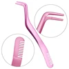 1 Pc Eyelash Comb Tweezers Stainless Steel Anti-Static Non-Magnetic Professional Pincet Lashes Extension Tweezers Makeup Tools 4