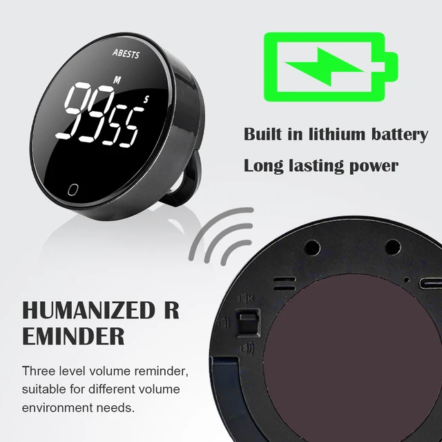 Magnetic Kitchen Led Mute Timer Kitchen Countdown Timer Self Regulated  RotaryTimer Suction Beauty Movement Reminder - AliExpress