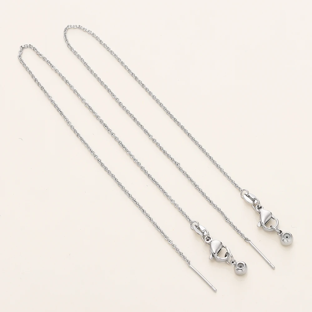 Gold-Plated Adjustable Flat Chains with Lobster Clasp