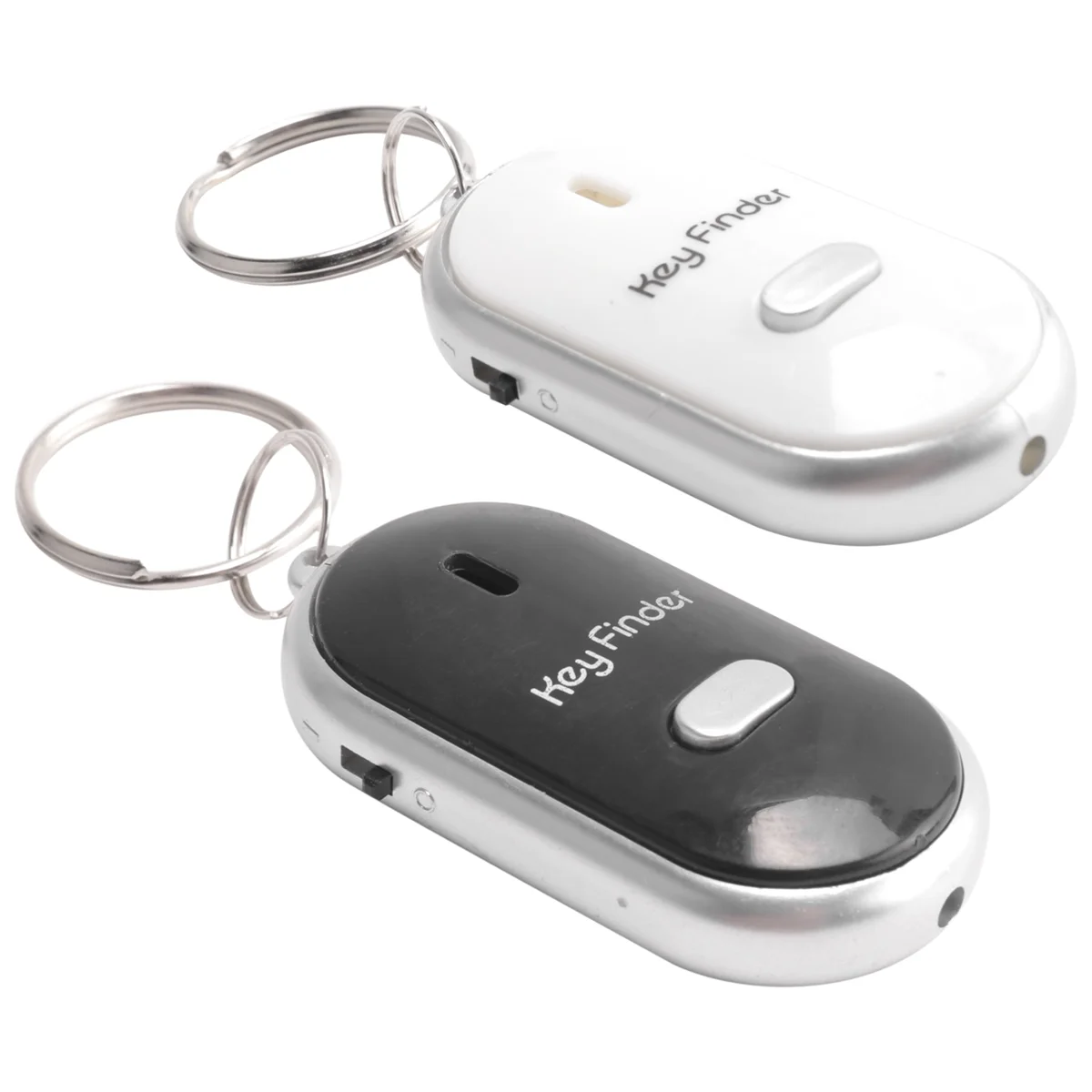 Hot sale 2pcs Whistle Lost Key Finder Flashing Beeping Locator Remote Keychain LED Ring