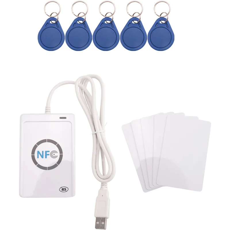 A92Z NFC 리더 ACR122U USB 비접촉식 스마트 IC 카드 작성기 및 리더 스마트 RFID 복사기 복사기 UID 변경 가능 태그 카드