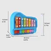 Montessori 8-note Xylophone Toy Musical Instrument, 2 in 1 Duet Piano Percussion Instrument,  Baby Music Play Educational Games 6