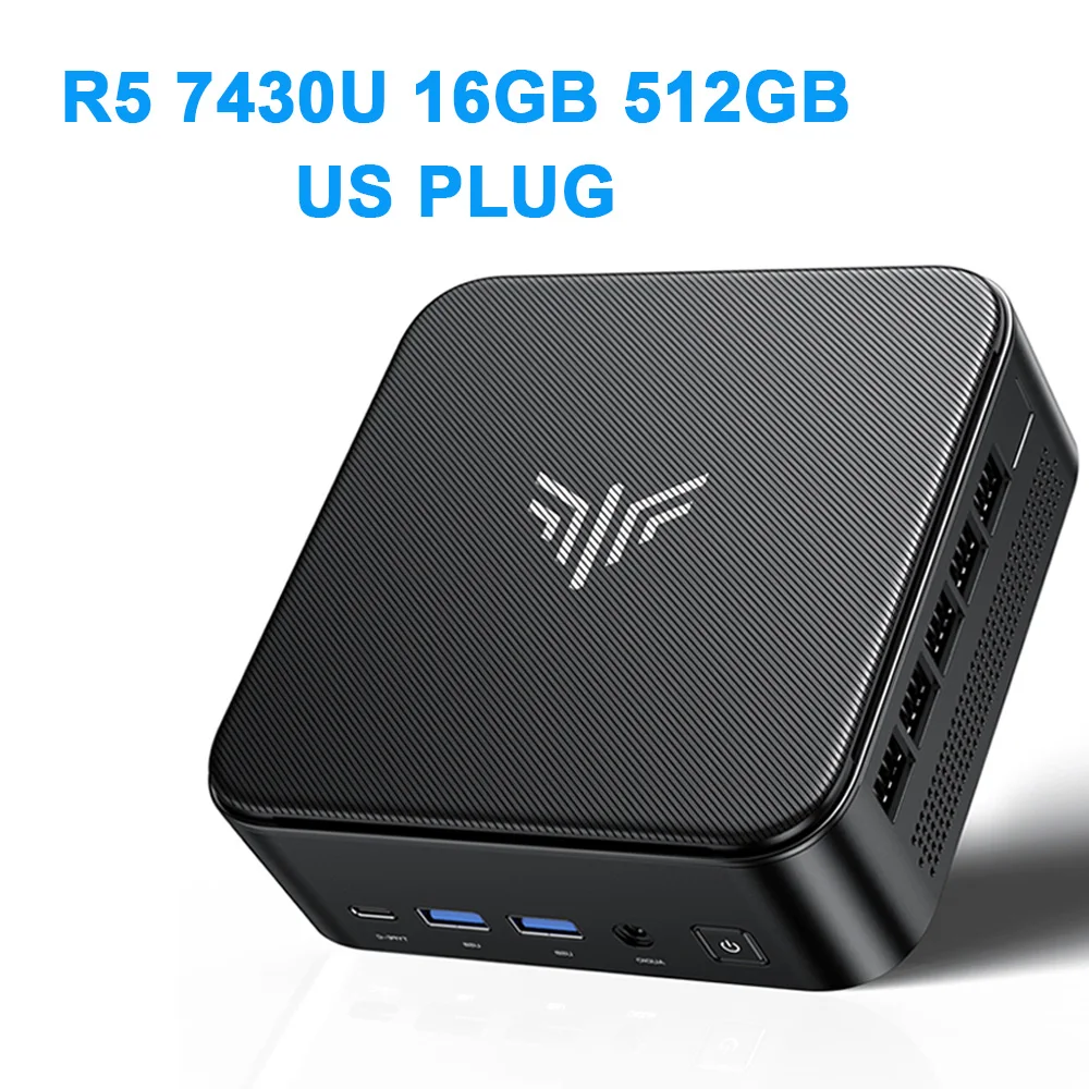 KAMRUI Mini Gaming PC AMD Ryzen5 7430U Max 4.3GHz 16GB DDR4 512GB