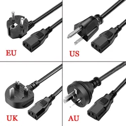 Universal Black 1.5m AC Power Supply Cable - 3 Prong - 5M (US UL 3x2.08mm2)