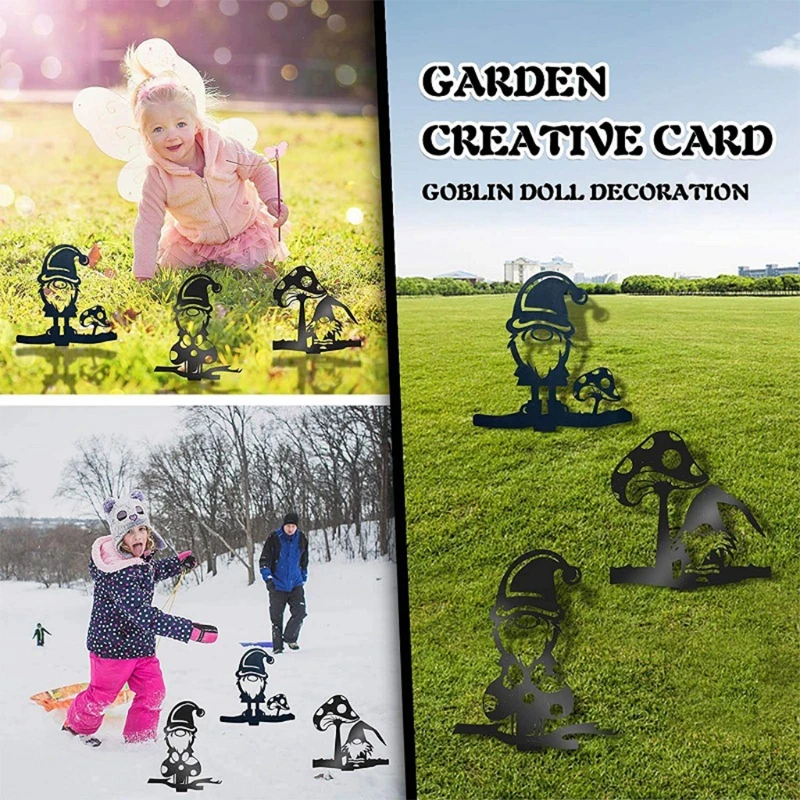 

Metal Iron Faceless for Doll Gnomes Statue Art Home Garden Decoration Outdoor Yard Patio Courtyard Artwork Dw 45BE