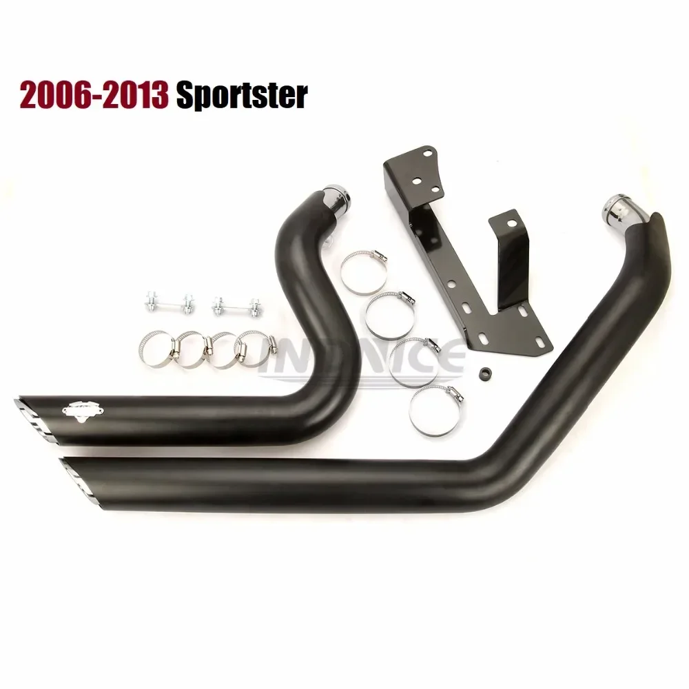 Black exhuast mufflers Shortshots Exhaust Pipes exhaust sets for Harley iron 883 Sportster xl883 xl1200