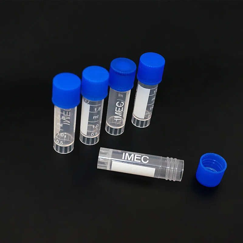 100-500Pcs/Lot 1.8ml(2ml) Graduated Lab Plastic Freezing Tube Cryo Preservative Tube Sample Cryovial Cover plastic test tubes