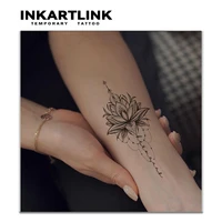 Lotus temporary tattoo sticker, waterproof magic tattoo, lasts to 15 days fake tattoo, semi permanent tattoo 2