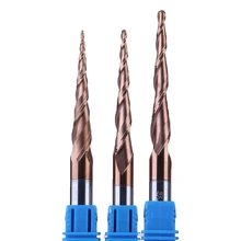 

1pc 8/10/12mm Tapered Tungsten Solid Carbide Coated Cone Cnc Milling Cutter Woodworking Engraving Bit Ball Nose End Mill