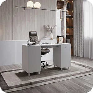 Venice desk back angle in an office 