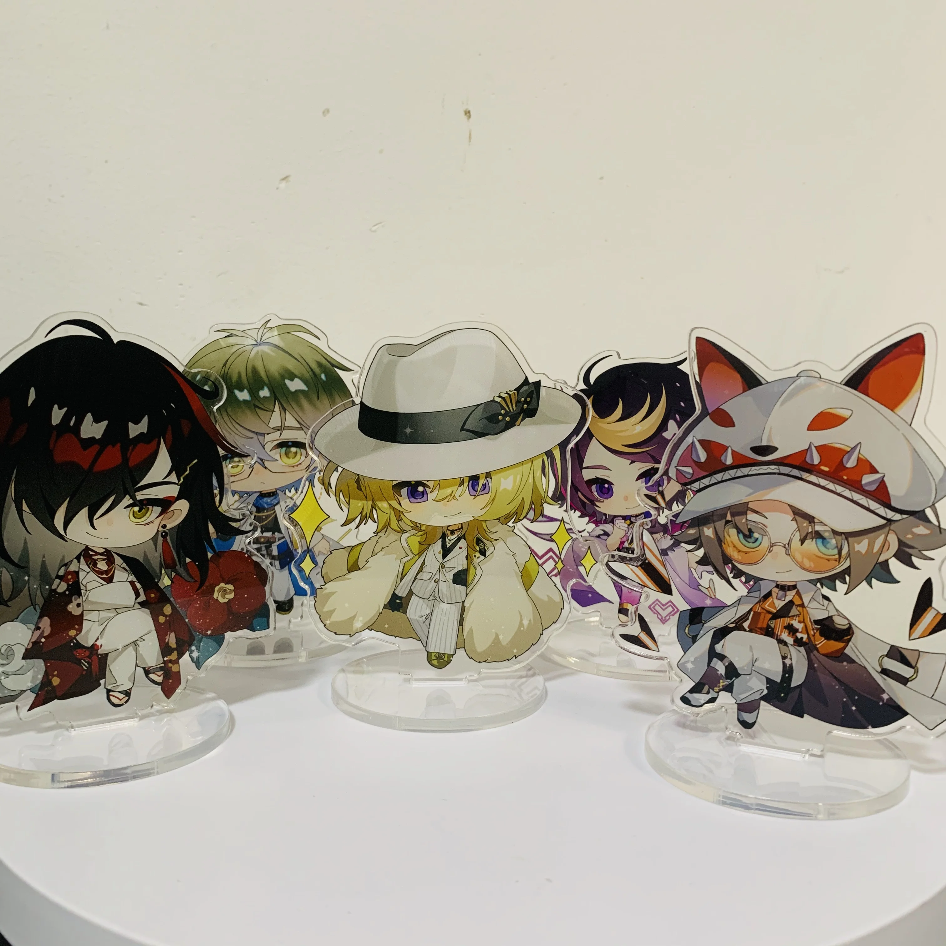 10Cm Anime Nimingo Arcobaleno Società Vtuber Figure Mysta Luca Vox Shu Ike Cosplay Acrilico Stand Modello Fan Regali Di Natale