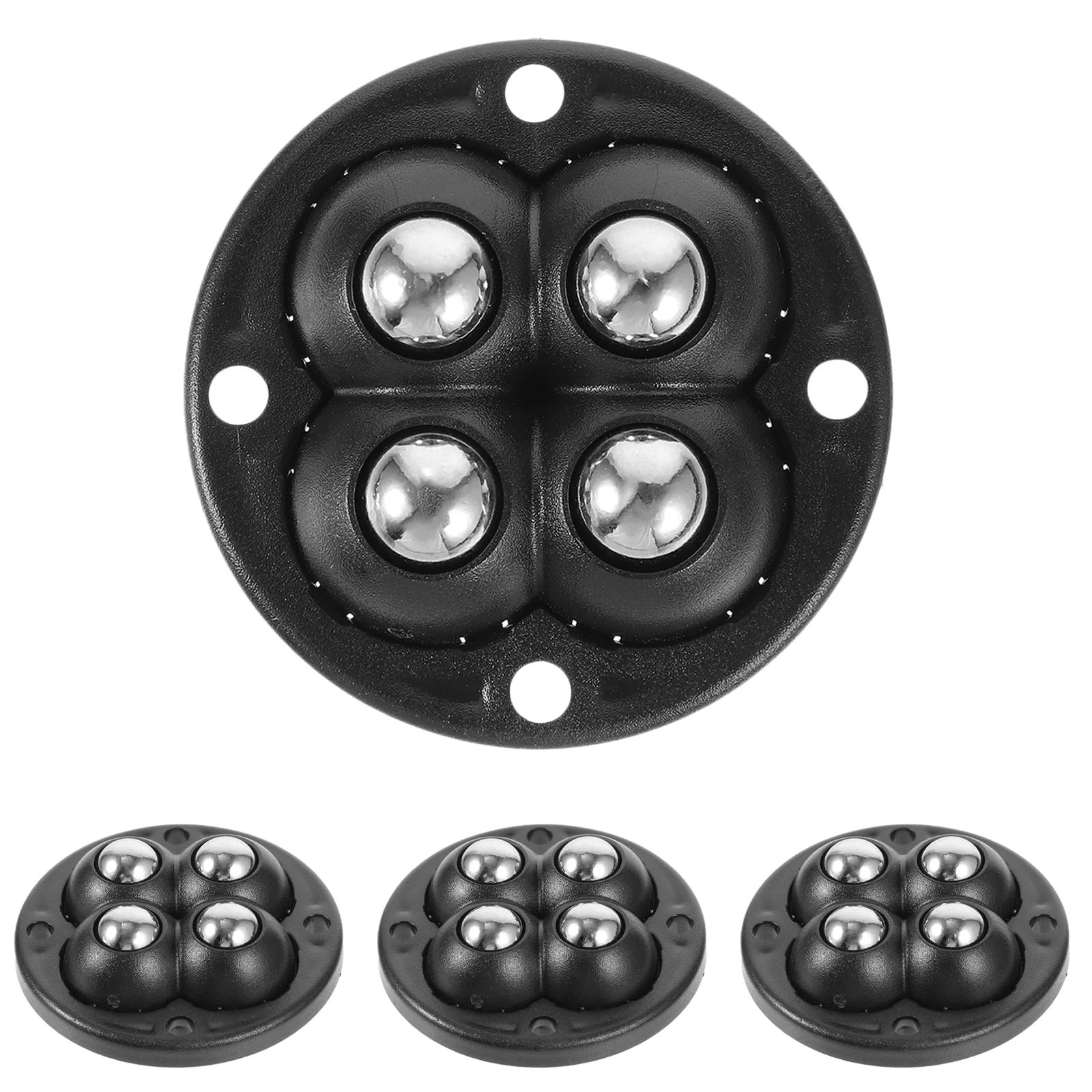 

4pcs Caster Wheel 4-ball Storage Case Caster Trash Can Wheel Adhesive Caster Wheel