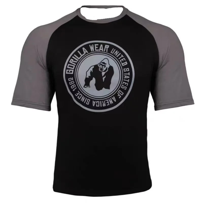 العضلات الكلب الإخوة الرجال اللياقة البدنية تي شير...