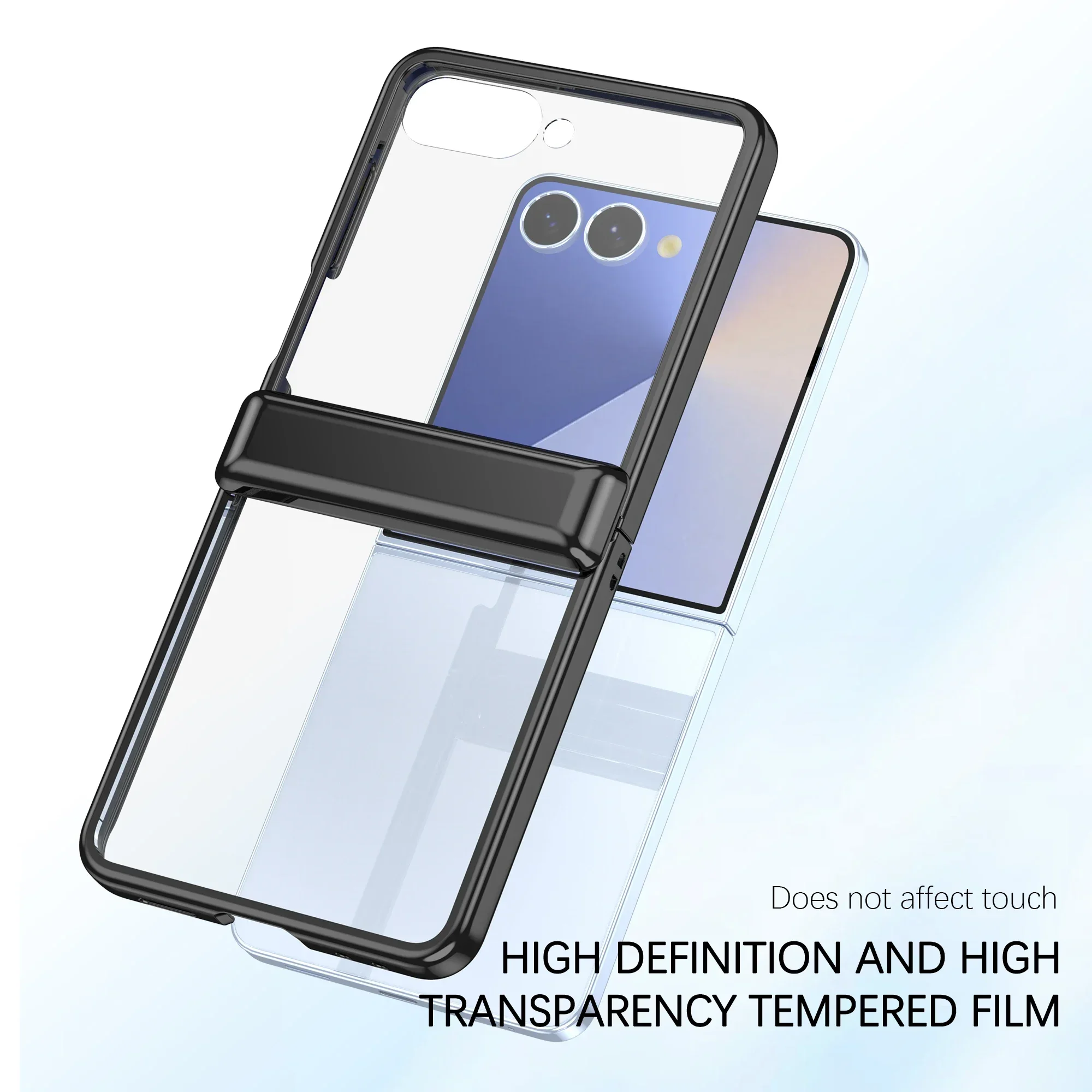 Electroplated Clear Phone Case with Hinge Protection