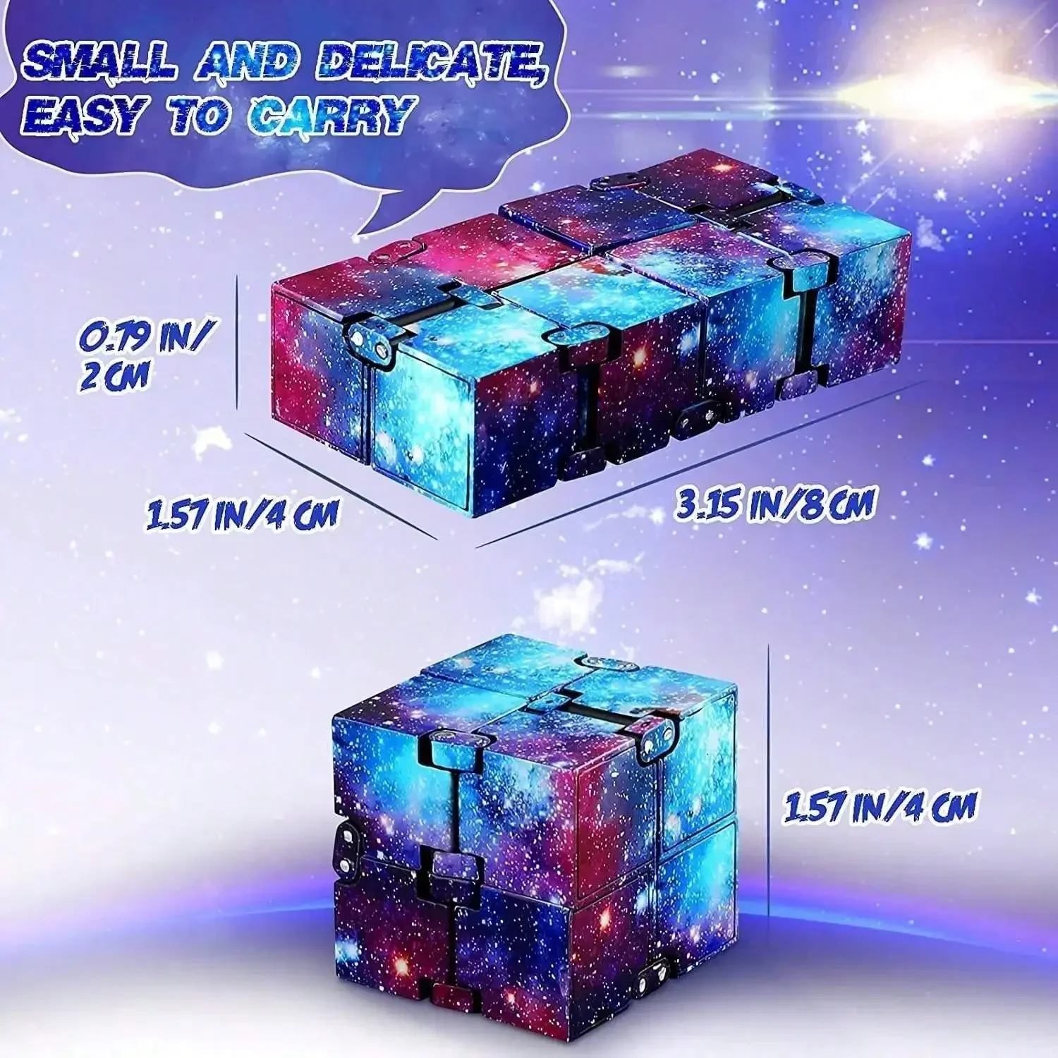 Cube Anxiety Relief Toy Hand Held Magic Sensory Stress Cube Toy for Adults Kids Relieve Stress Christmas Party Favors