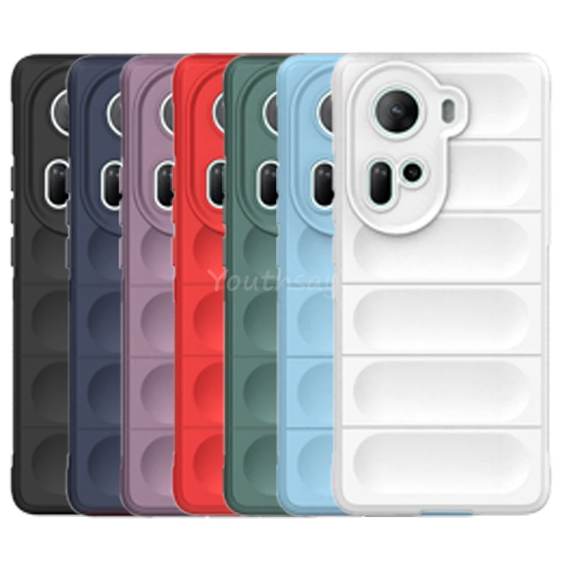 

For OPPO Reno 11 Case Silicone Shockproof TPU Protector Anti-drop Phone Case Reno 11 Cover Reno11 Pro Case Rubber Plain Capa