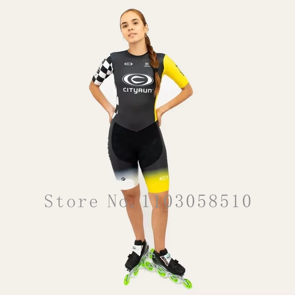 Cityrun Speed Skating Unisex Skates Suit Triathlon Speed Inline Roller Skate Monkey Skinsuit Comfortable Fast Skating sports bodysuit skating jumpsuit