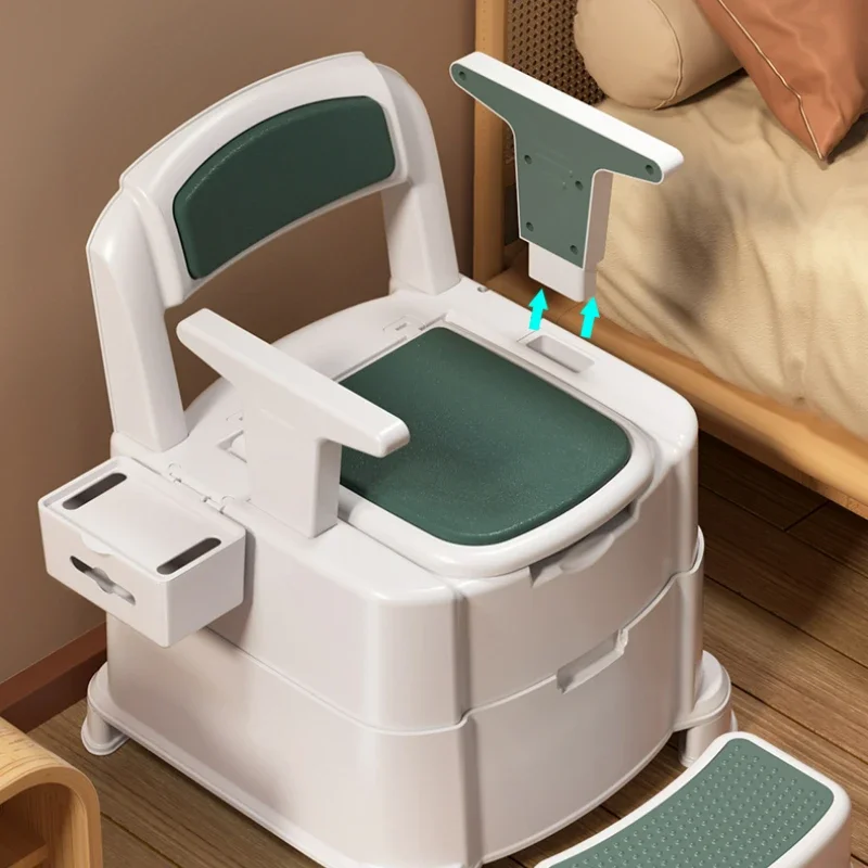 Elderly Induction Light Toilet Chair Portable Seat for Pregnant Adults Household Movable Commode Chair with Odor Control images - 6