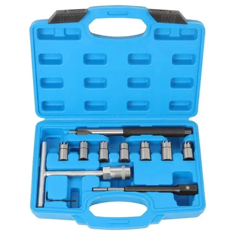 Universal for Clean Kit Auto Repair Tool Automotive Car Diesel Injector Seat Cutter Set Oil Nozzle Reamer Carbon Accessories