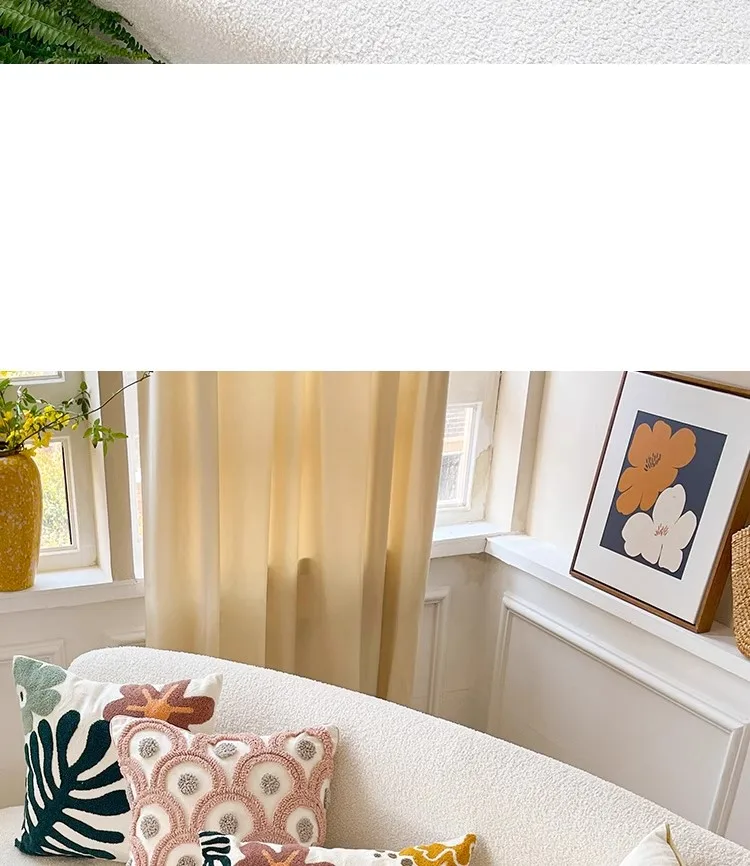 Ins Nordic Frische Gestickte Blume Kissenbezug Homestay Kissen Wohnzimmer Hause Sofa Dekor Kissen Rückenlehne Kissen Kissen Abdeckung – Detail 26