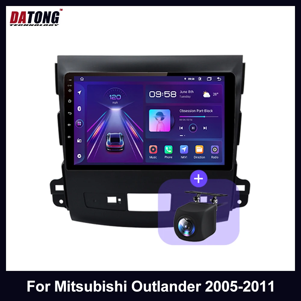 

DATONG AI Voice Wireless CarPlay Android Auto Radio for Mitsubishi Outlander xl 2 2005-2011 for Citroen C-Crosser 4G Car